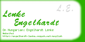 lenke engelhardt business card
